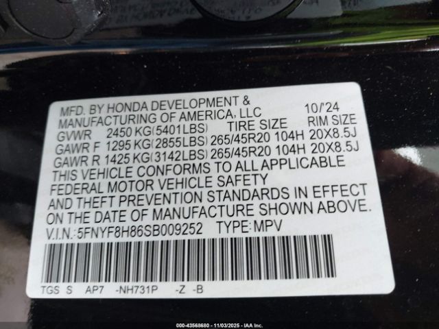 Honda Passport Awd Black Image 10