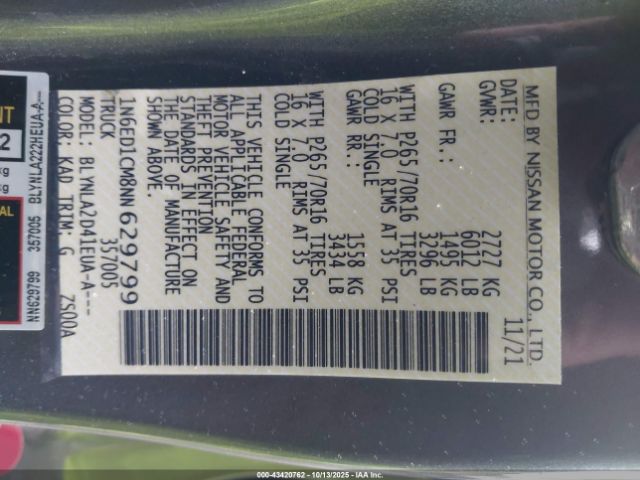 Nissan Frontier King Cab S 4x4 Image 14