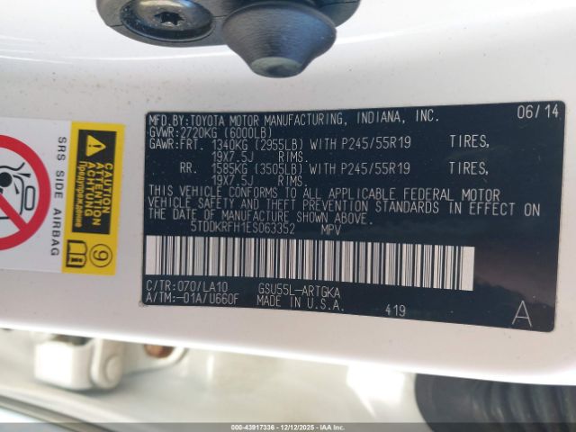 Toyota Highlander Limited Platinum V6 Image 14