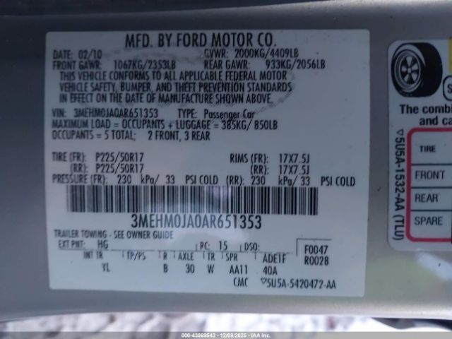 Mercury Milan Premier Image 10