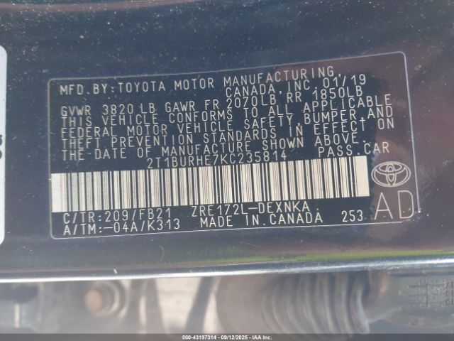 Toyota Corolla Le Image 11