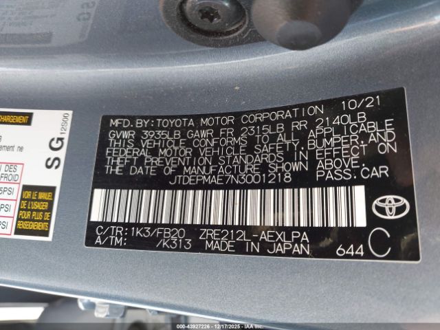 Toyota Corolla Le Image 5